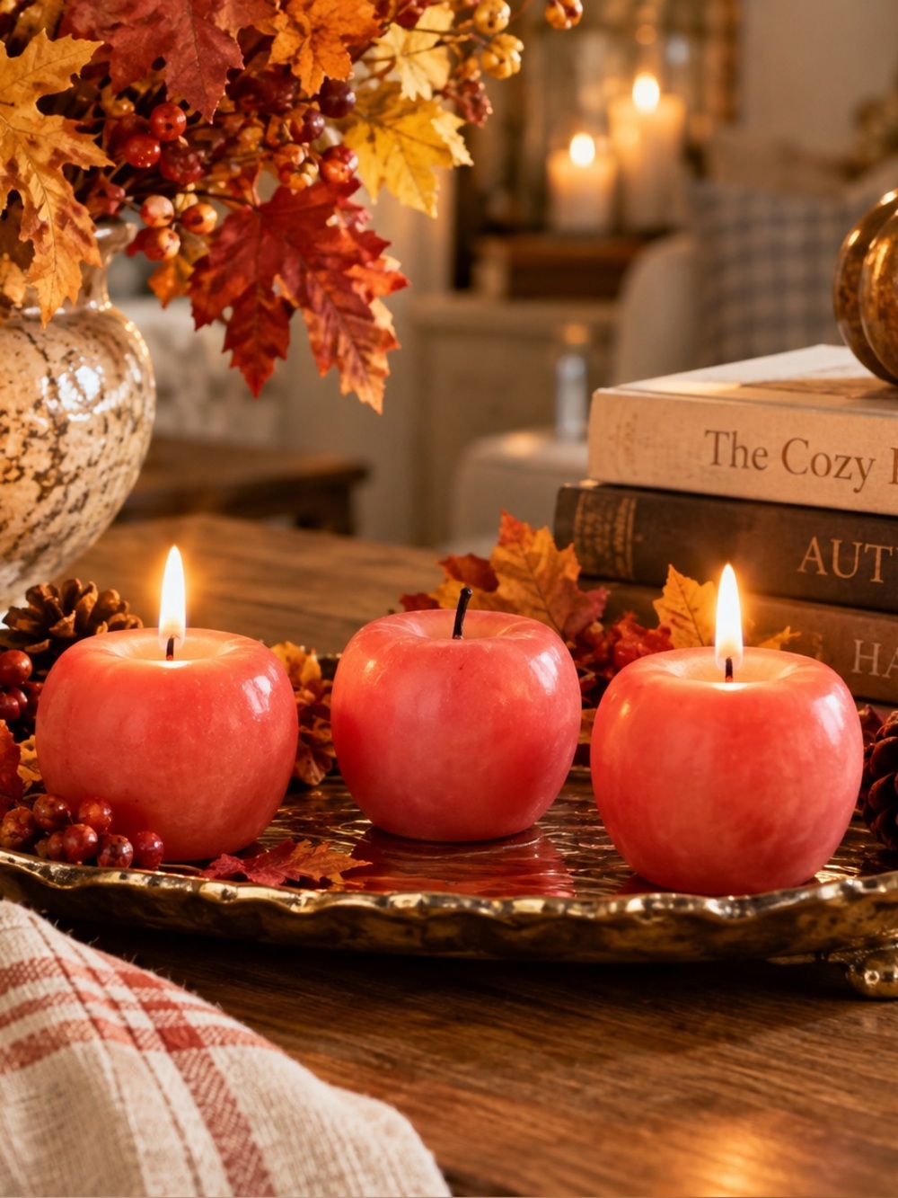 Ashland Fall Unscented Votive Candles 3 Pack Orange Autumn Decor NWT